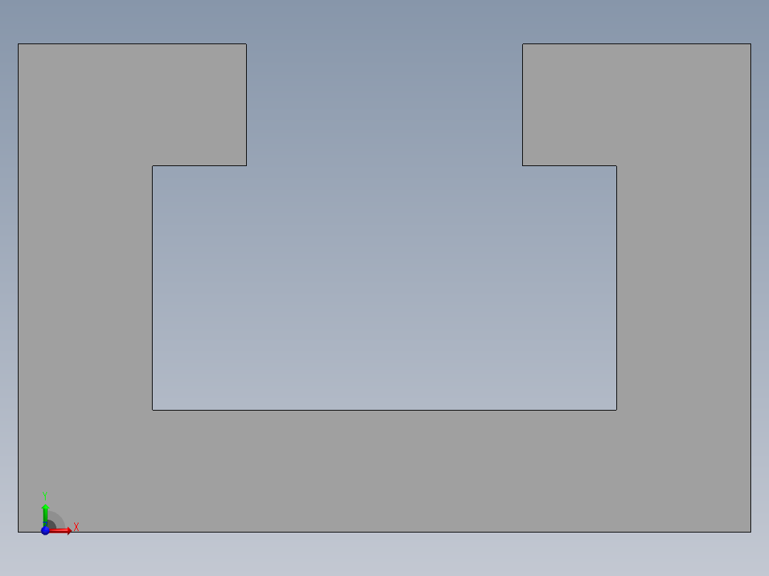 传感器通用安装型材-怡合达型号-ATS05-609-L200 自由添加安装孔加工前视图