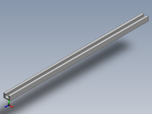 传感器通用安装型材-怡合达型号-ATS05-609-L200 自由添加安装孔加工正等轴测缩略图