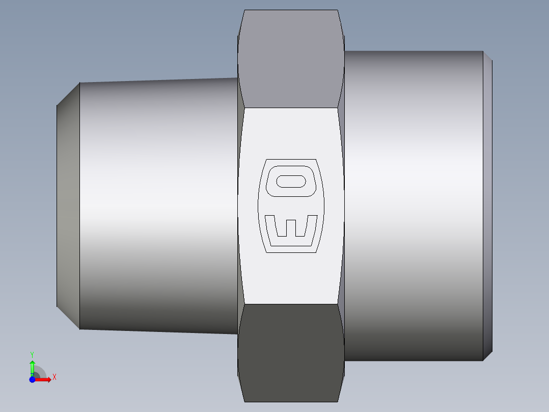 卡套式工业通用硬管接头EO_Male_Stud_connector_GE30S1NPTCFX前视图