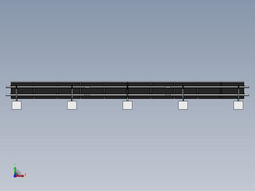 光伏支架三维效果三维SW前视缩略图