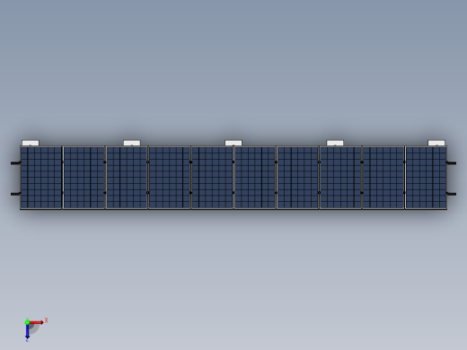 光伏支架三维效果三维SW俯视缩略图