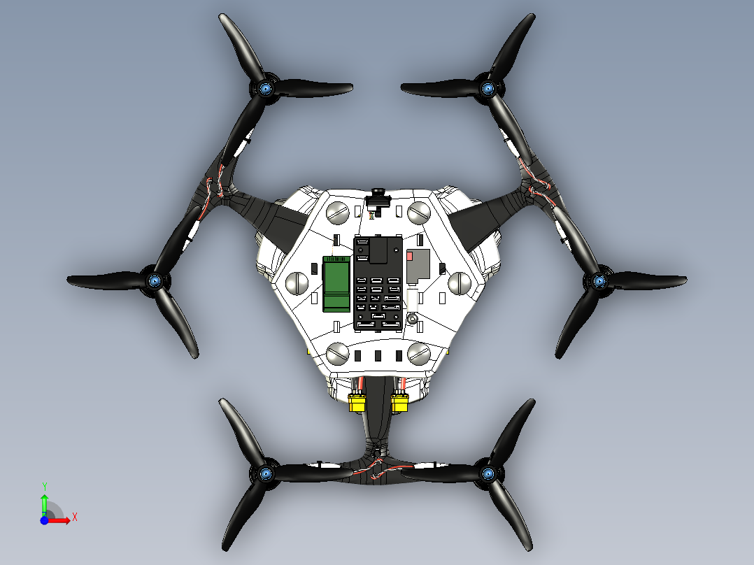 6轴无人机垂直升降机前视图