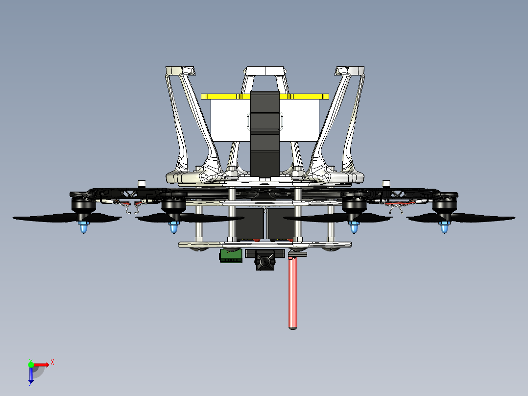 6轴无人机垂直升降机俯视图