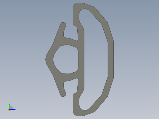 型材-BR 6 SLOT RUBBER SEALING STRIP 3842524623.STEP左视缩略图