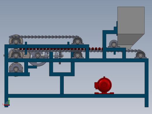 大枣去核机设计三维图SolidWorks后视缩略图