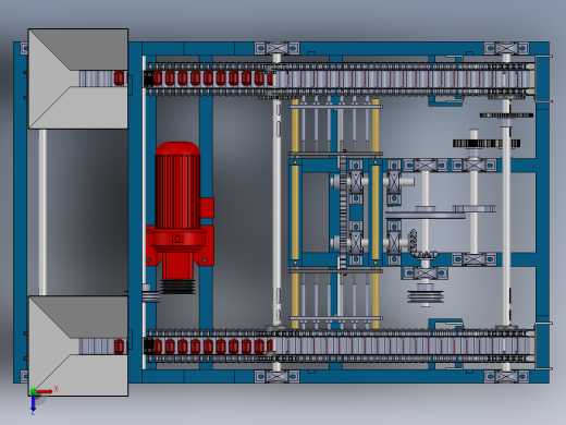 大枣去核机设计三维图SolidWorks俯视缩略图