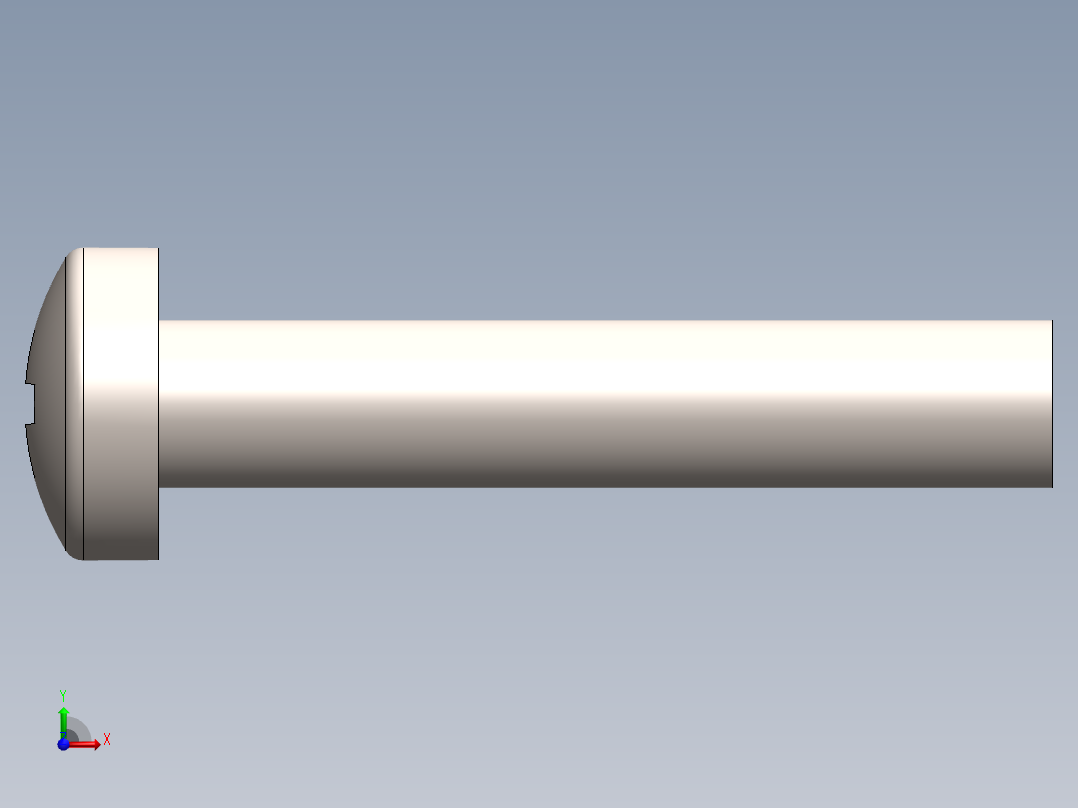 螺丝 M3 十字盘头-M3 x 16 Screw head.SLDPRT前视图