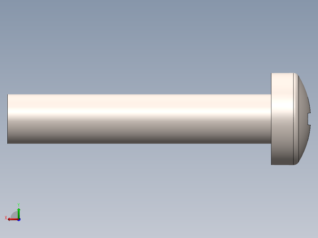 螺丝 M3 十字盘头-M3 x 16 Screw head.SLDPRT后视图