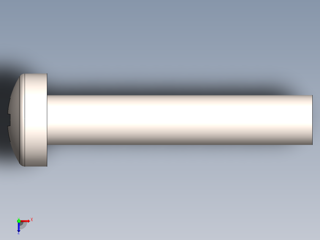 螺丝 M3 十字盘头-M3 x 16 Screw head.SLDPRT俯视图