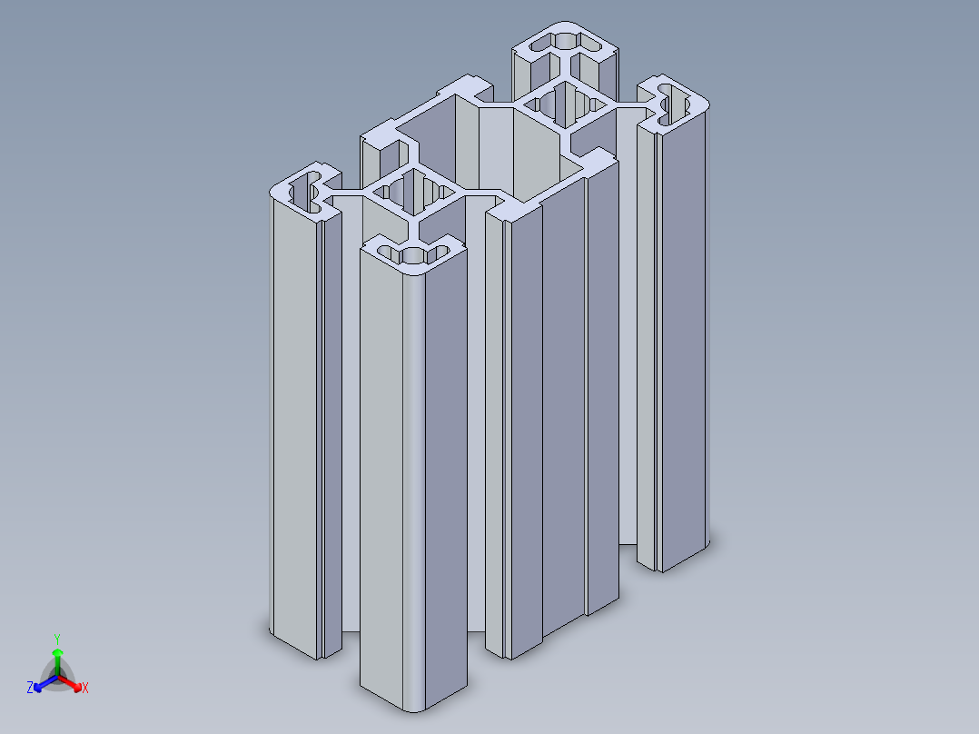 型材-BR 40X80L KJN993130.STEP正等轴测图