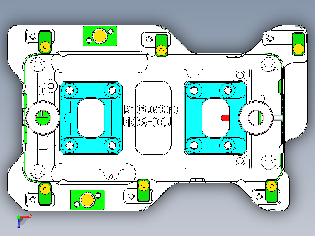 X1-CNC6笔记本CNC工装夹具三维模型kuaihuan-2015-03-26俯视图
