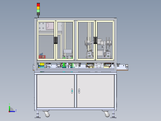 一种极耳电池弯折机（sw18可编辑+工程图+bom）左视缩略图