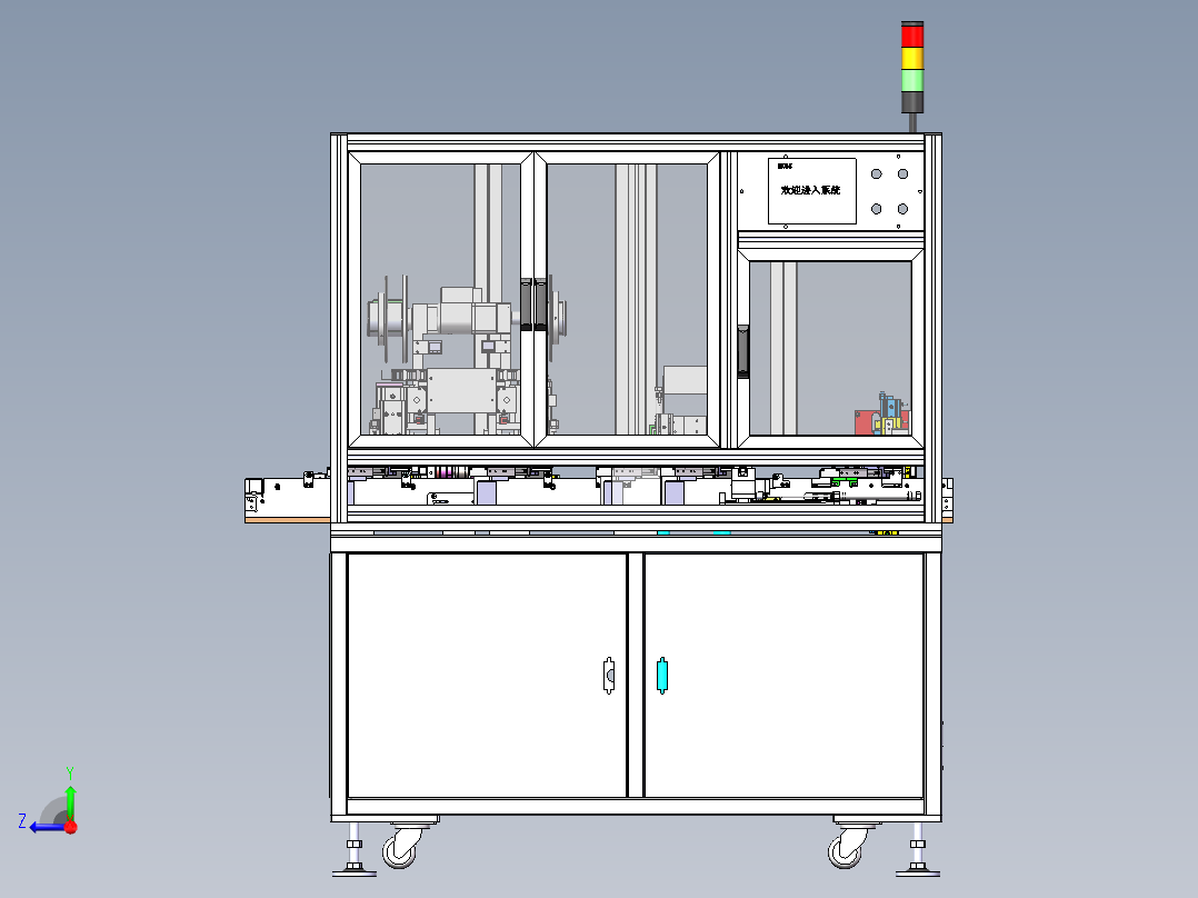 一种极耳电池弯折机（sw18可编辑+工程图+bom）右视图