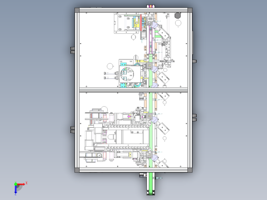 一种极耳电池弯折机（sw18可编辑+工程图+bom）俯视缩略图