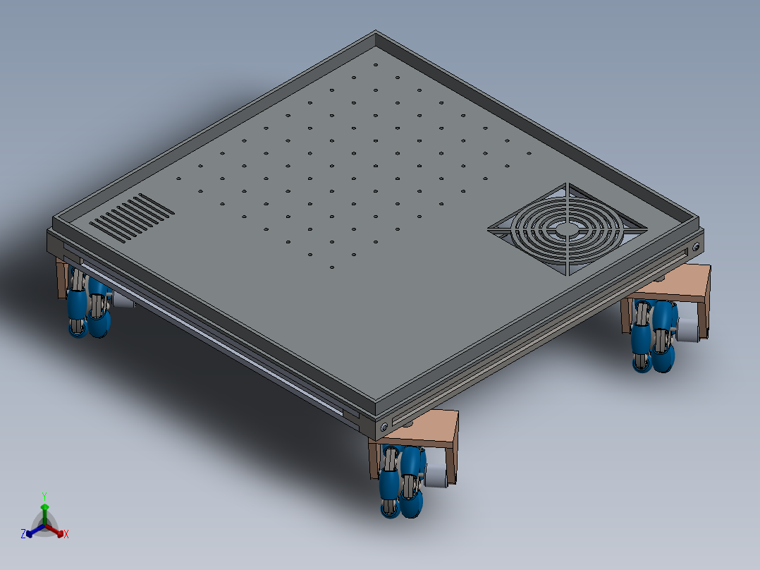 智能小车底盘正等轴测图