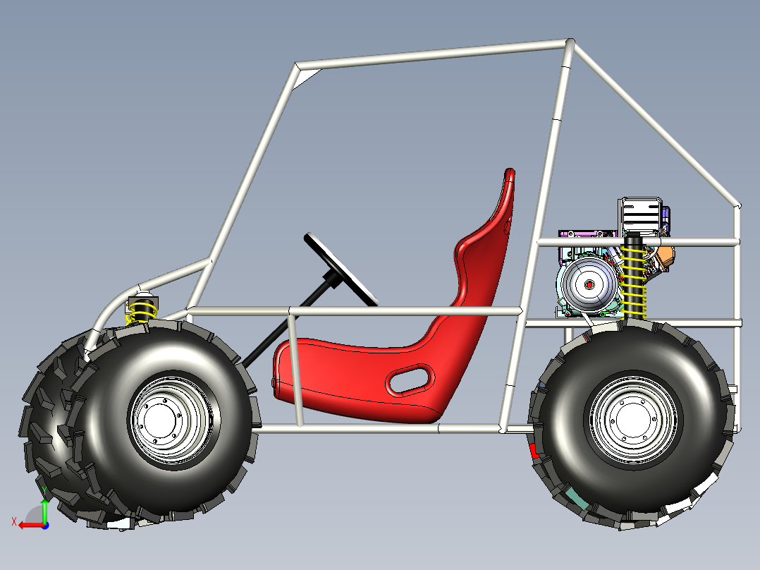 B3003268-全地形车越野车后视图