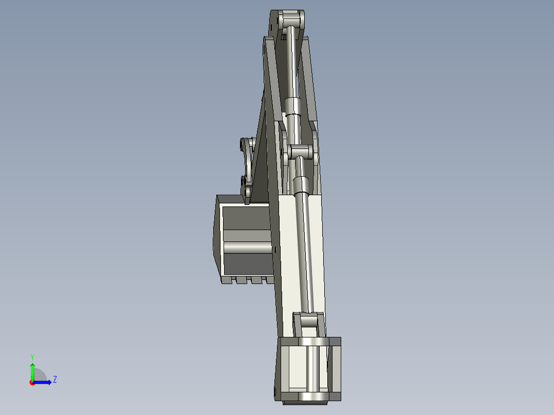 B3004186-挖掘机挖掘臂左视图