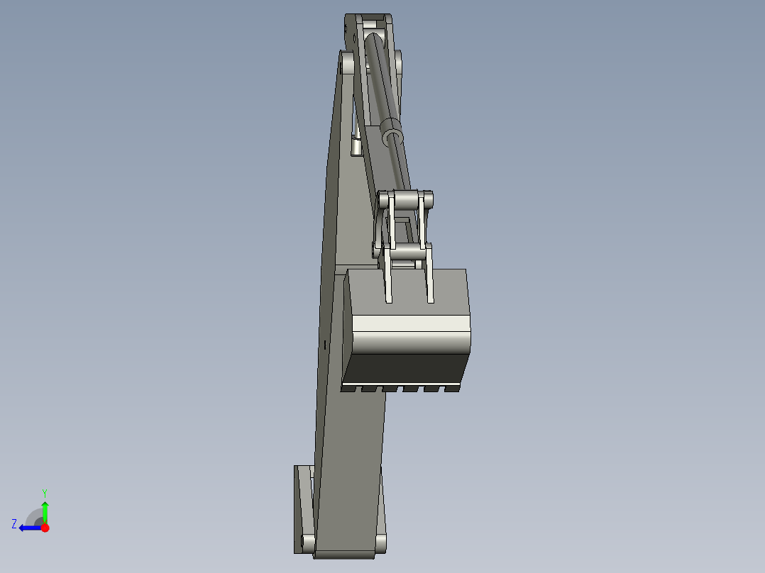 B3004186-挖掘机挖掘臂右视图