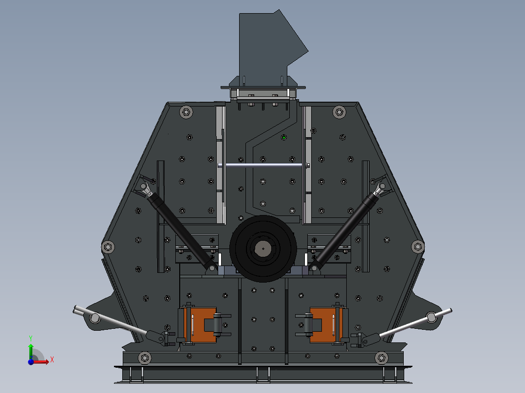 破碎机、二次破碎机前视图
