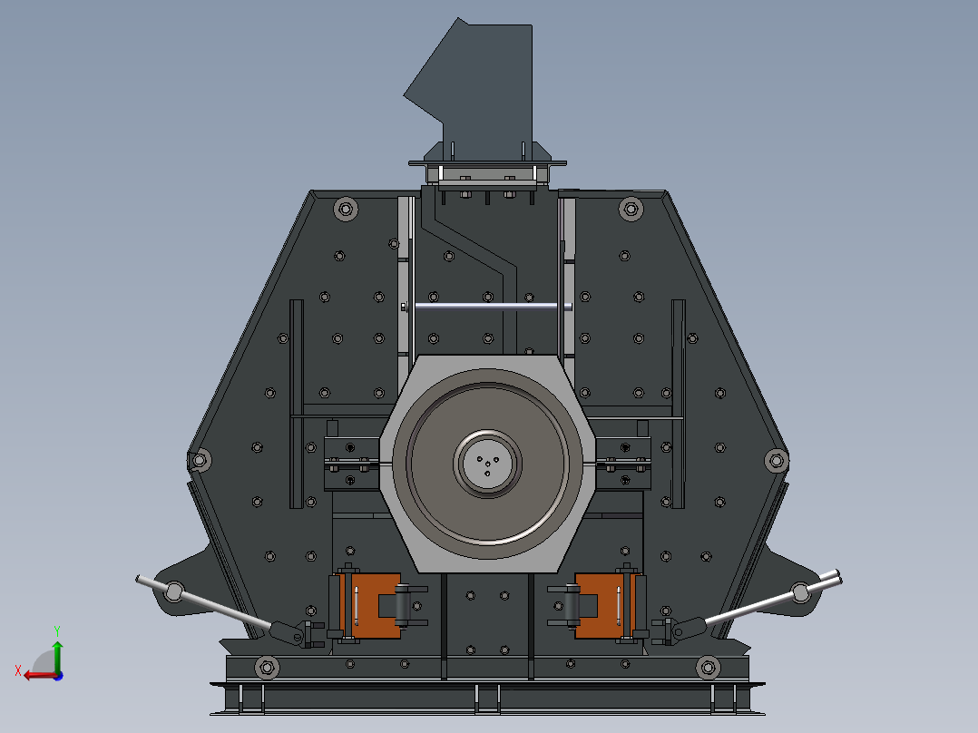破碎机、二次破碎机后视图