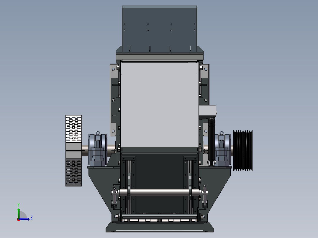 破碎机、二次破碎机左视图
