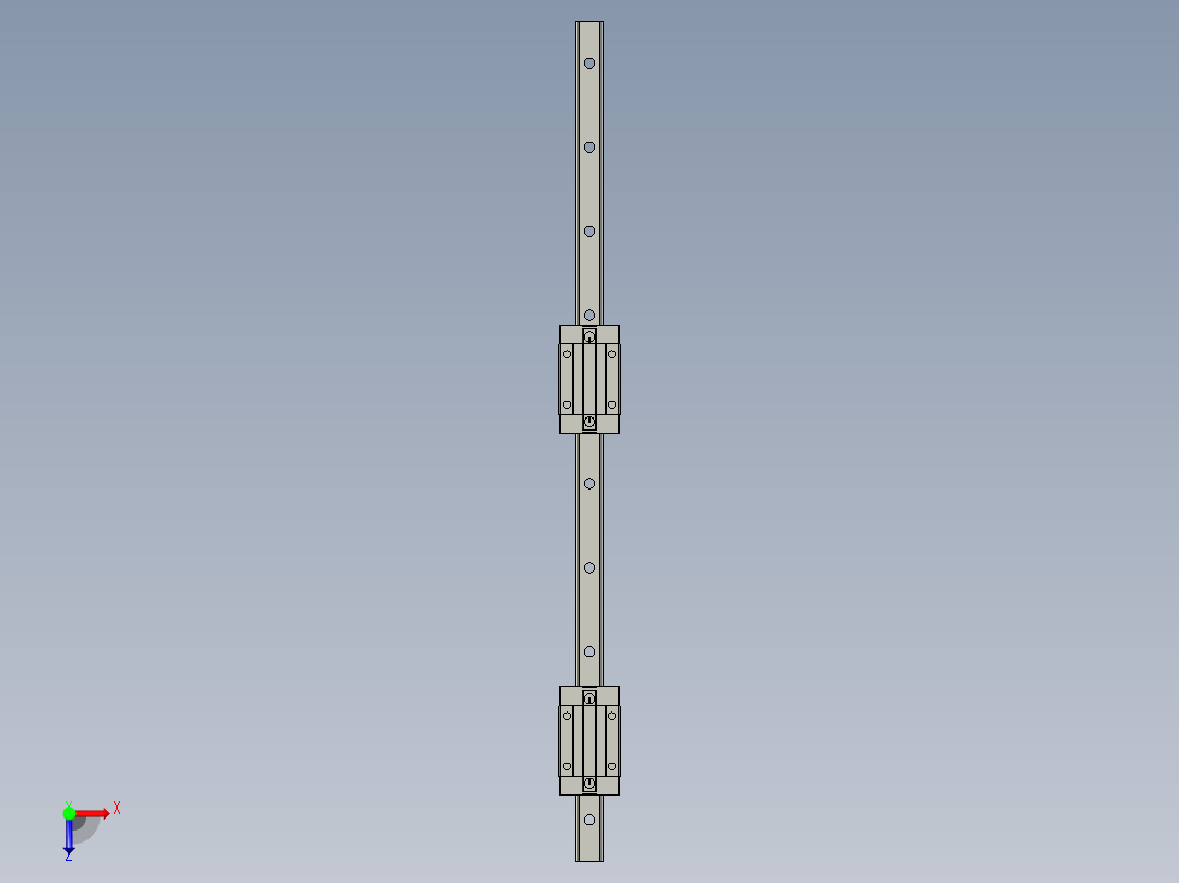HGH20CA导轨600mm-CHJX007-HZSX001-CHJX009-CJJX004-010-打包俯视图