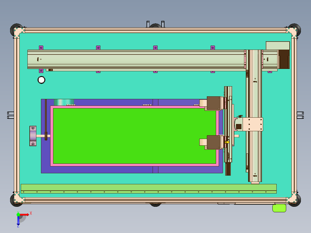 自动焊锡机俯视图