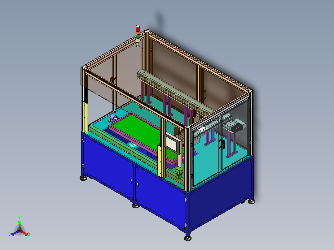 自动焊锡机正等轴测图