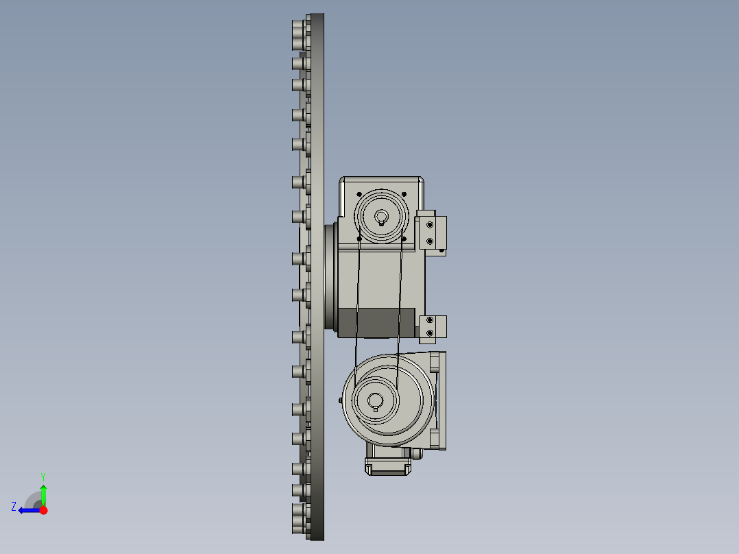 2HG004开关泵分度机构右视图