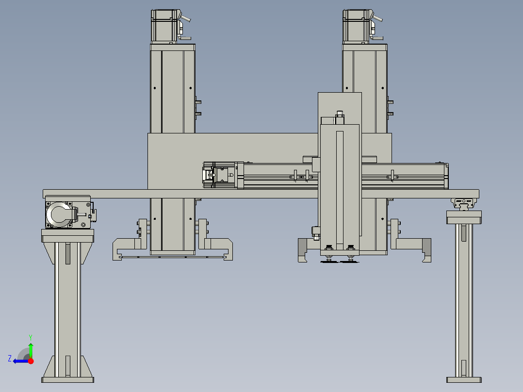 四轴模组组件右视图