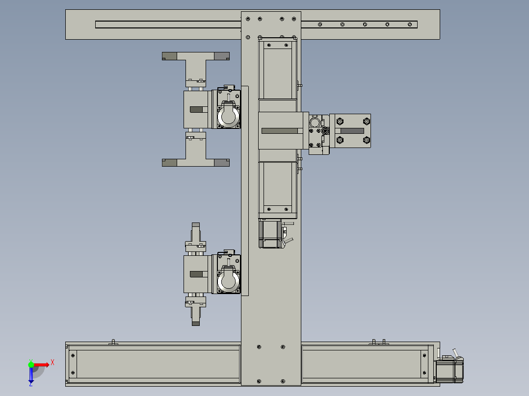 四轴模组组件俯视图