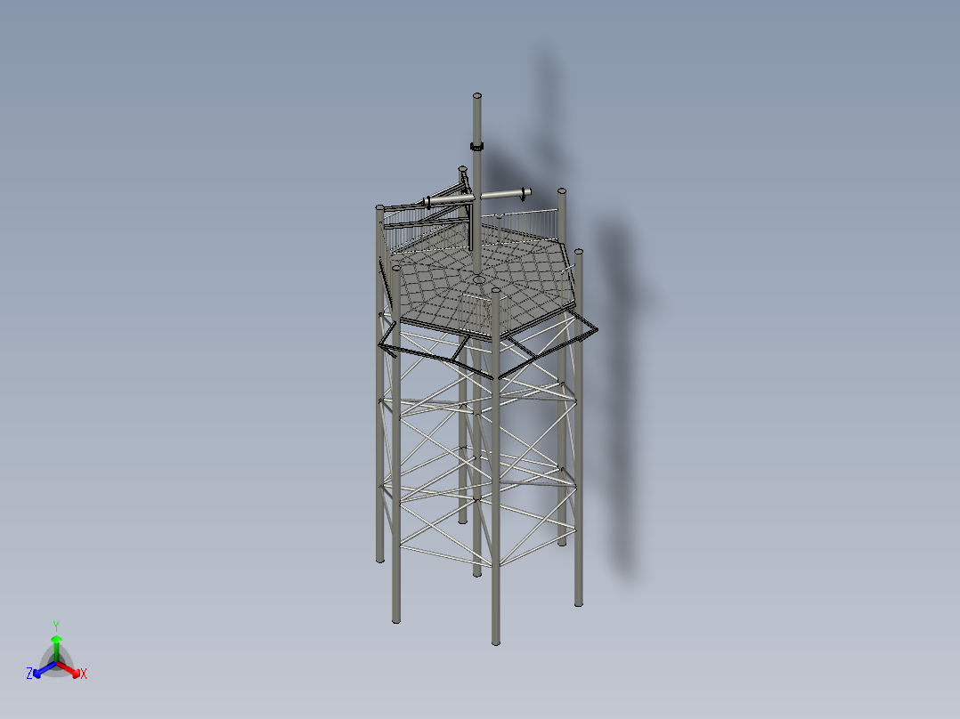 站台车升降装置前视图