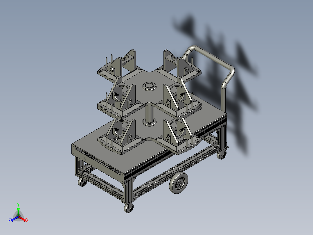 进料弯头移动小车
