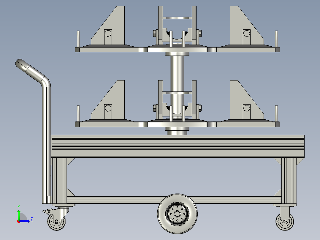 进料弯头移动小车左视图