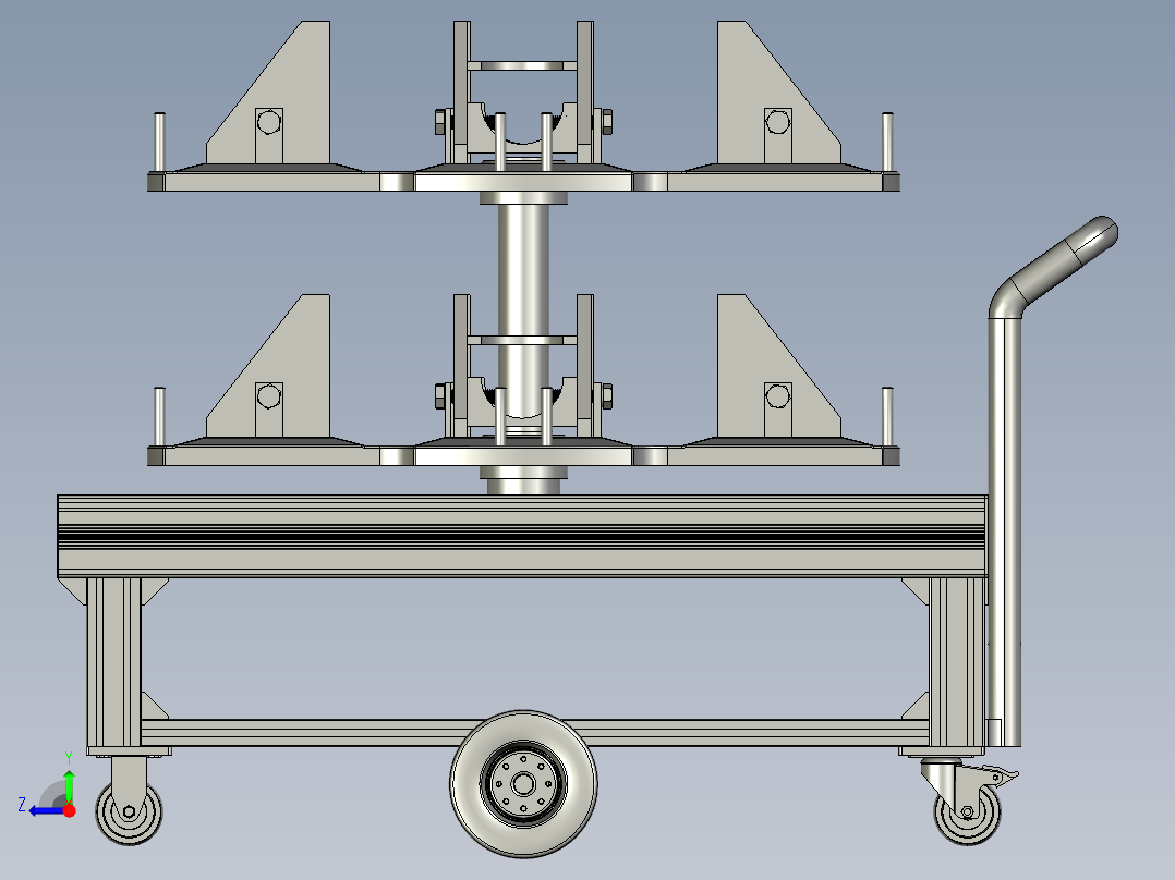 进料弯头移动小车右视图