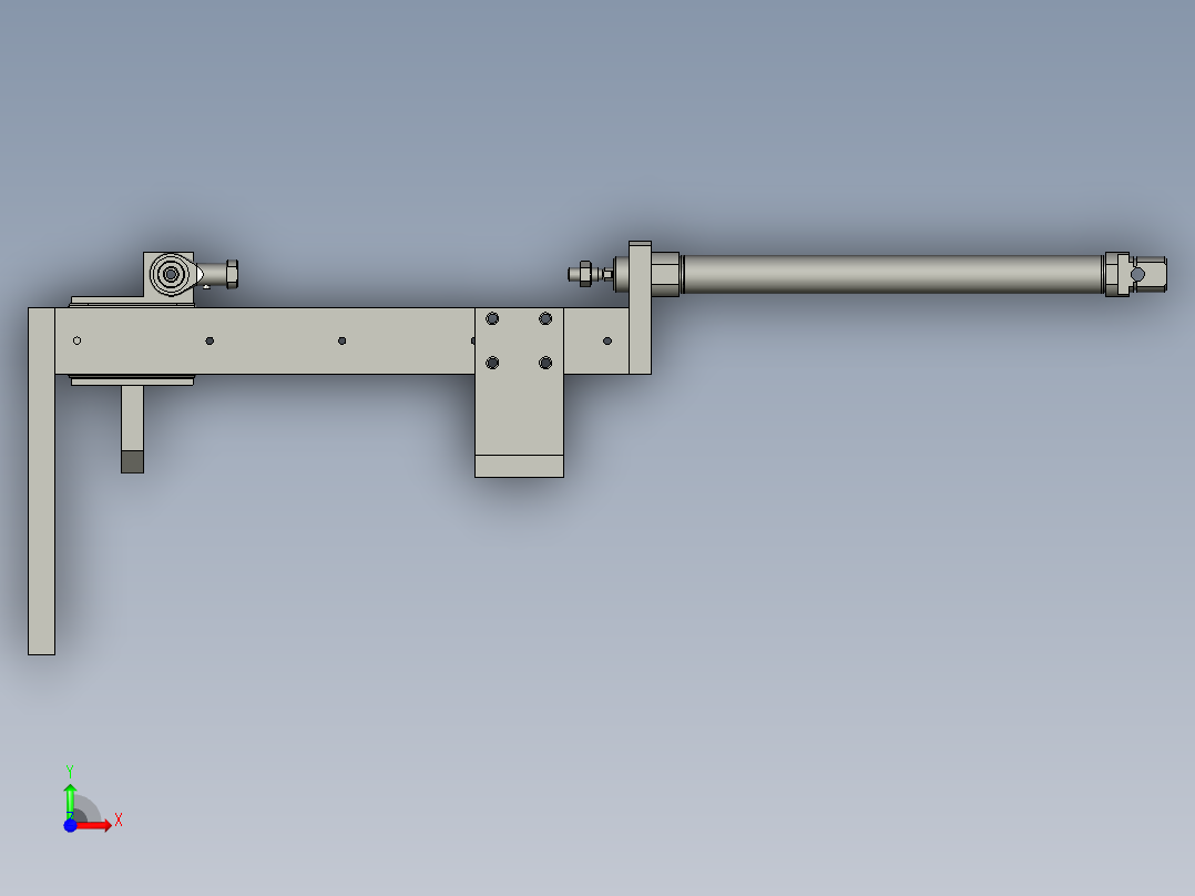 横移拨盘机构装配体前视图