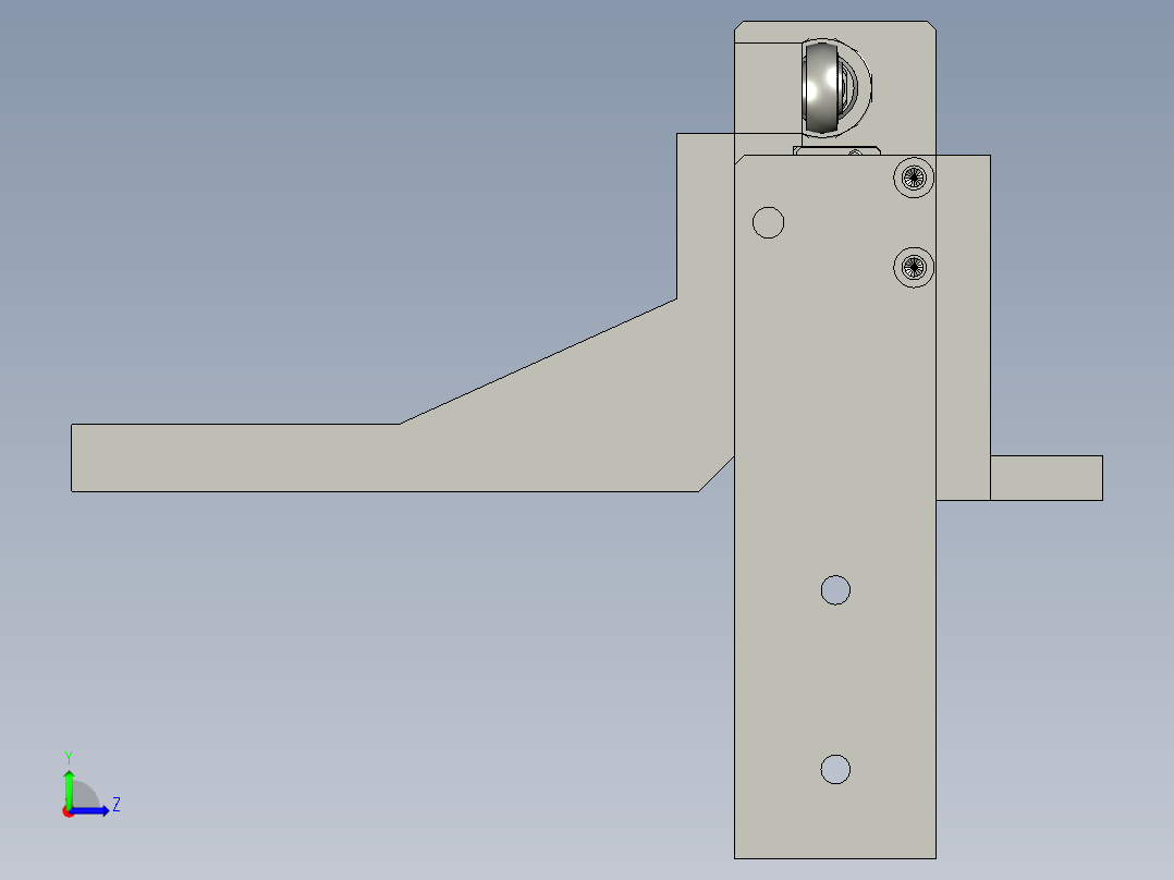 横移拨盘机构装配体左视图