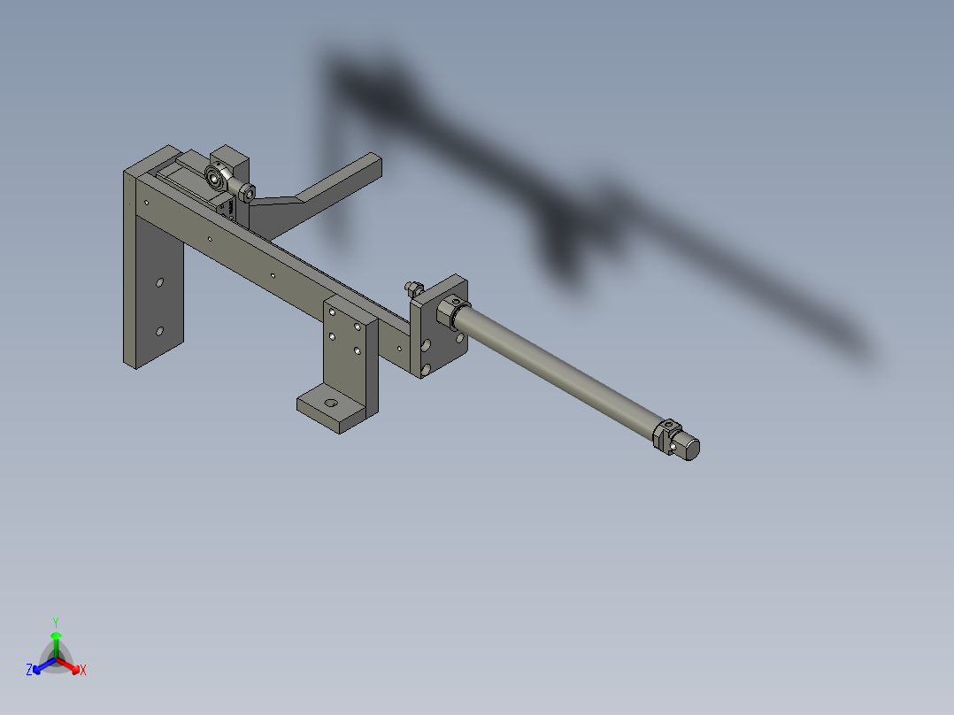 横移拨盘机构装配体正等轴测图