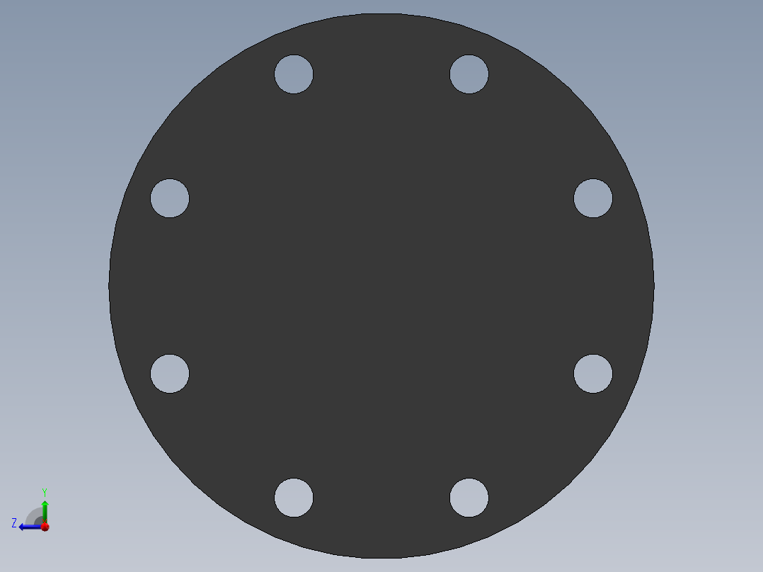 FLANGE-BLIND_DN100_PN10_U-PVC右视图