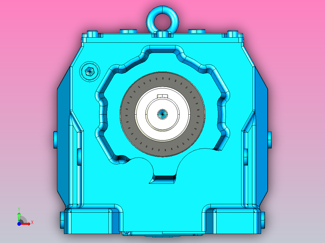 R77斜齿轮减速机[R77-Y2.2-4P-112-M1-Ⅳ]前视图