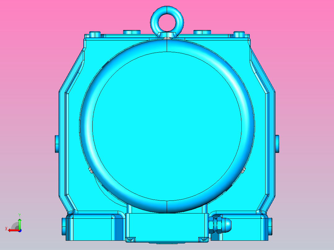 R77斜齿轮减速机[R77-Y2.2-4P-112-M1-Ⅳ]后视图