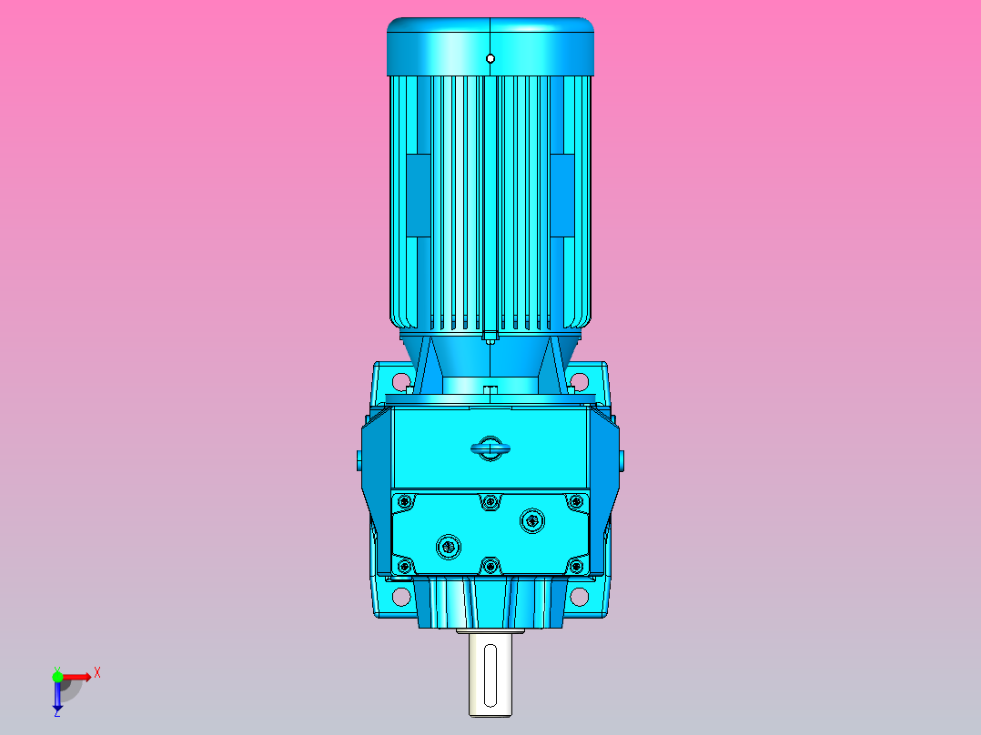 R77斜齿轮减速机[R77-Y2.2-4P-112-M1-Ⅳ]俯视图