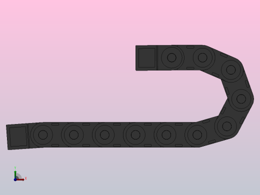 弯曲半径100内高45两侧打开型桥式拖链[DMD45BD-30-90-100R-10-A-8-V-8]前视缩略图