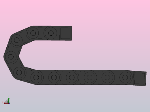 弯曲半径100内高45两侧打开型桥式拖链[DMD45BD-30-90-100R-10-A-8-V-8]后视缩略图