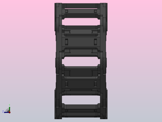 弯曲半径100内高45两侧打开型桥式拖链[DMD45BD-30-90-100R-10-A-8-V-8]右视缩略图