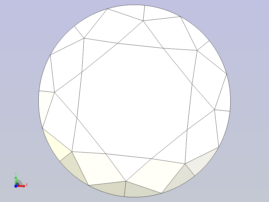 3D钻石模型前视图