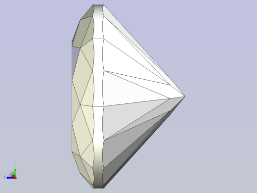 3D钻石模型右视缩略图