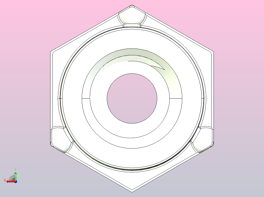 公制凸焊螺母后视图