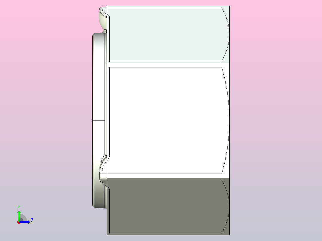 公制凸焊螺母左视图