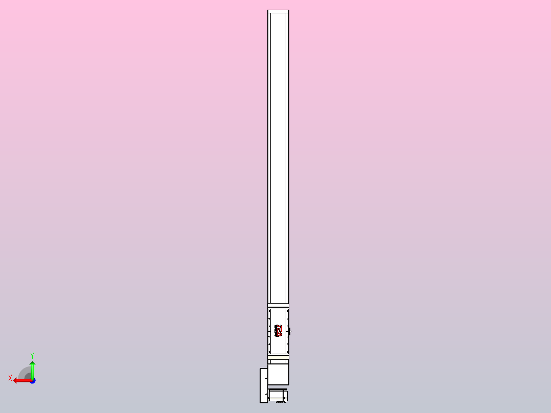 伺服电机集成皮带传动直线执行器TPA-OCB-140-256-L1750-ML-P75-N3后视图